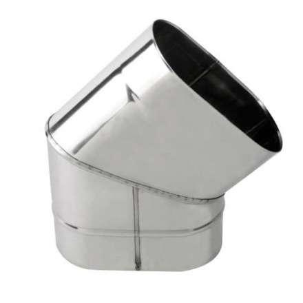 Колено овал. сечения (Отвод) 45 из нерж. ст. 430-1,0 мм,  вертикаль. купить в Гродно