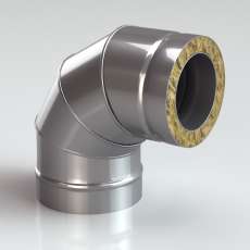 Сэндвич-Колено (Отвод) 90 из нерж. ст. 304-430-0,5-0,5 мм, утепл. 30 мм купить в Гродно