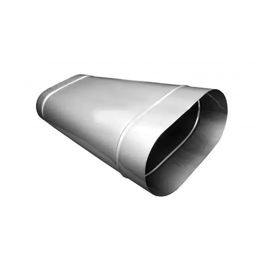 Труба овал. сечения (вставка) L-500 мм из нерж. ст. 430-0,8 мм купить в Гродно