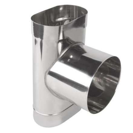 Тройник овальный 90 из нерж. ст. 304-0,8 мм в Гродно