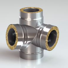 Сэндвич-четверник 90  AISI 304/430-0,5, изол. 30 мм купить в Гродно