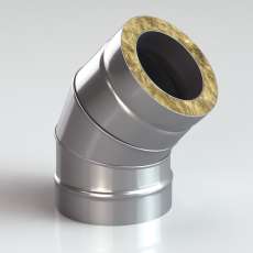 Сэндвич-Колено (Отвод) 45 AISI 304/430-0,5 мм, изол. 50 мм купить в Гродно