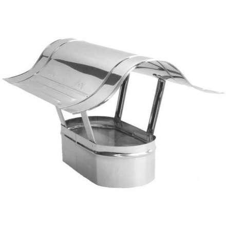 Зонт овальный для дымохода из нерж. ст. 304-0,5 мм купить в Гродно