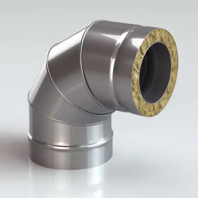 Сэндвич-Колено (Отвод) 90 AISI 430/0,8 мм, изол. 50 мм купить в Гродно