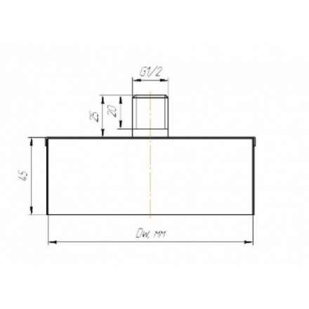 Заглушка с конденсатоотводом КПД ЧЕРНЫЙ в Гродно