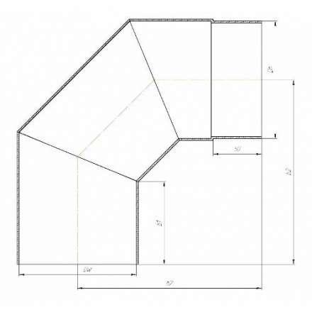 Отвод 90° КПД ЧЕРНЫЙ в Гродно