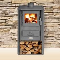 Печь-камин Blist Oganj LM стальная дверца красная фото в Гродно