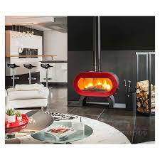 Купить Печь-камин Invicta Fifty Sur Pied Ivoire в интерьере чугунная в Гродно в Гродно