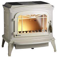 Купить Печь-камин Invicta Bradford белая эмаль в интерьере чугунная в Гродно в Гродно