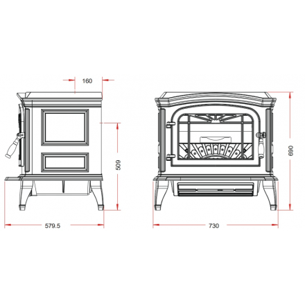 Купить Печь-камин Invicta Bradford белая эмаль в интерьере чугунная в Гродно в Гродно