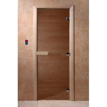 Дверь для бани Doorwood Теплый день 1700x700 (стекло 8 мм, 3 петли) купить в Гродно