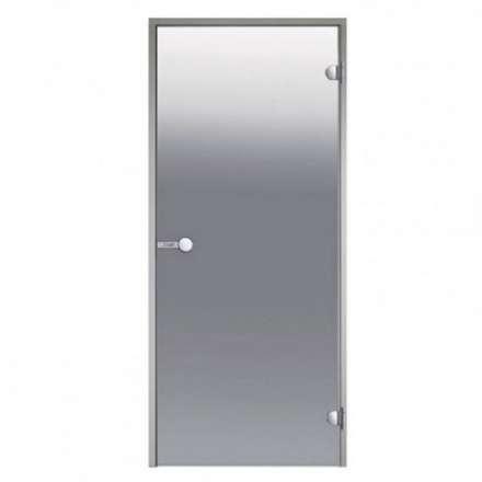 Дверь для бани стеклянная Harvia 8/19 коробка алюминий, стекло сатин в Гродно