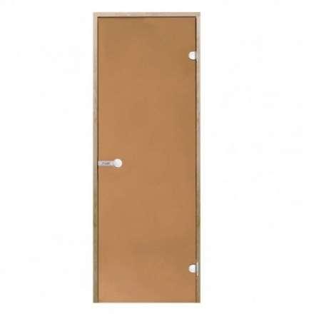 Дверь для бани стеклянная Harvia 7/19 коробка ольха, бронза в Гродно