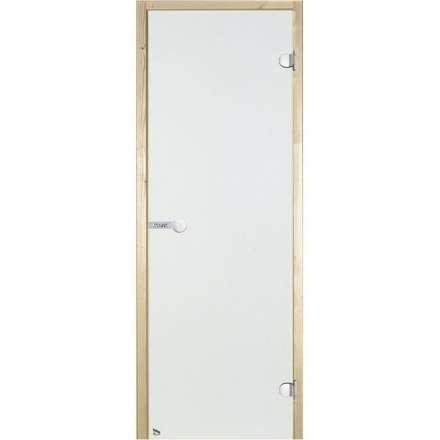 Дверь для бани стеклянная Harvia 7/19 коробка ольха, прозрачная в Гродно