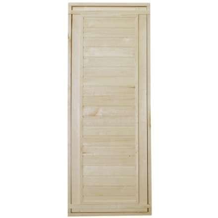 Дверь для бани ComfortProm 800x1900 осина деревянная глухая с фольгой в Гродно