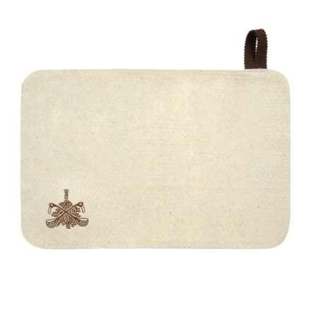 Коврик белый с вышитым логотипом, войлок 100%, 41416 купить в Гродно