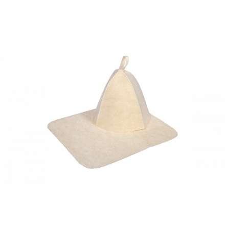 Набор из двух предметов (Шапка, коврик) белый 41217 в Гродно