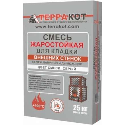 Смесь жаростойкая для кладки внешних стенок печей 25кг купить в Гродно