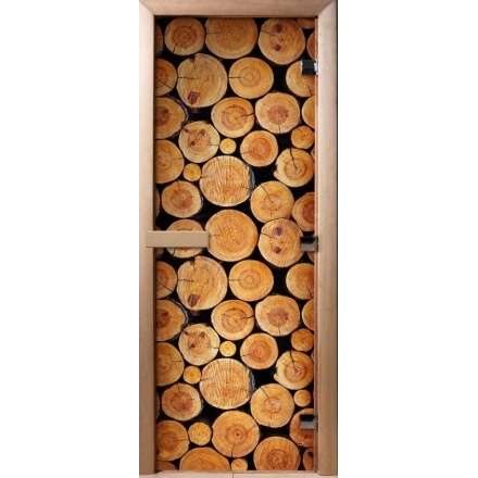 Дверь для сауны Doorwood с фотопечатью A043 1900x700 в Гродно