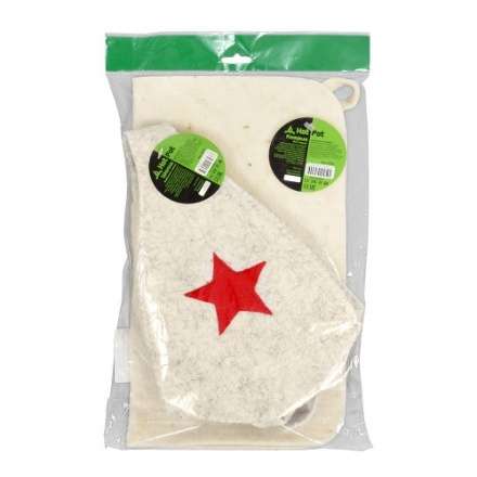 Набор из двух предметов (Шапка Будёновка белая, коврик) 41128 в Гродно