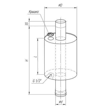 Бак Ferrum Комфорт круглый на трубе 45 л в Гродно