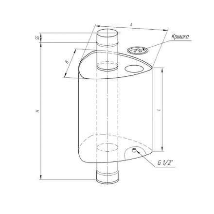 Бак Ferrum Комфорт треугольный на трубе 67 л в Гродно
