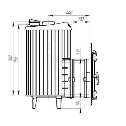 Печь банная ProMetall Атмосфера L в ламелях Окаменевшее дерево в Гродно