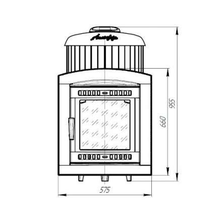 Печь банная ProMetall Атмосфера L в ламелях Окаменевшее дерево в Гродно