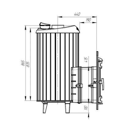 Печь банная ProMetall Атмосфера XL в ламелях Окаменевшее дерево в Гродно