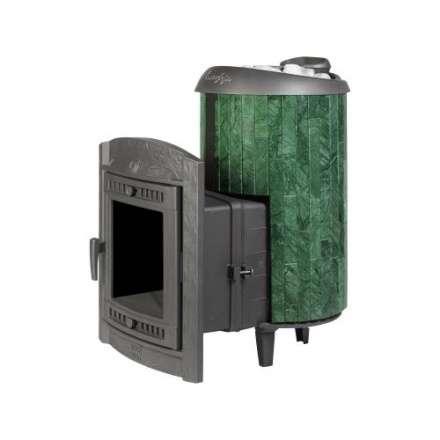 Печь банная ProMetall Атмосфера L+ в ламелях Верде Гватемала наборный рисунок Амазонка бай фото в Гродно