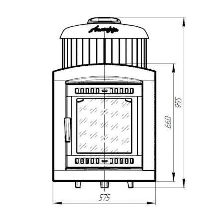 Печь банная ProMetall Атмосфера L+ в ламелях Россо Леванто наборный рисунок в Гродно