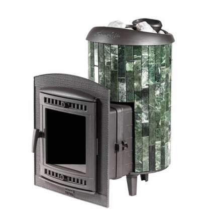 Печь банная ProMetall Атмосфера XL+ в ламелях из натурального камня Змеевик Амазонка бай фото в Гродно