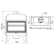 Топка каминная Мета-Бел ТКТ 10.0-05 (в модификации Аврора С) в Гродно