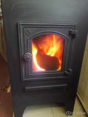 Недорогая печь-камин со стеклом ЭТНА (ДТ-4С) ? 115 мм для дома и дачи Амазонка бай фото в Гродно