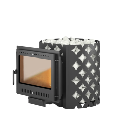 Чугунная печь для бани ЭТНА 24 (Панорама) "М" Амазонка бай фото в Гродно