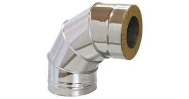 Сэндвич-колено Нерж+Нерж (AISI 430/0,8мм) 90* 4 секции купить в Гродно