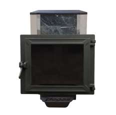 Печь Пегас 16 панорама в камне змеевик в Гродно