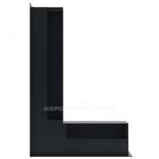 Решетка люфт угловая левая 400х600х90 (графит) в Гродно