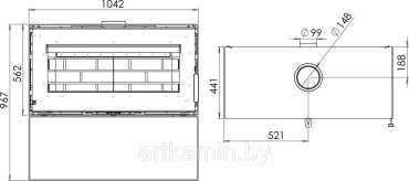 Печь-камин Мета-Бел АОТ 10.0-05 Монблан в Гродно