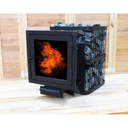 Печь банная ComfortProm СТАЛЬ 8 мм панорама 16 м3 в Гродно