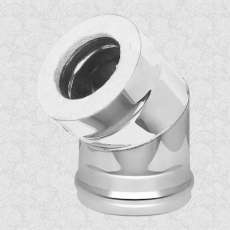 Сэндвич-колено 45° AISI 430 1,0мм/0,5мм, KERALUX купить в Гродно