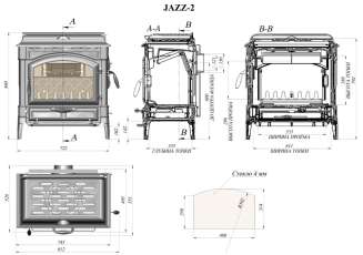 Печь-камин FireWay Jazz II на дровах в Гродно