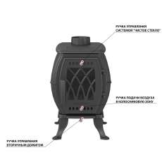 Печь-камин Везувий ВХ-05 Антрацит в Гродно