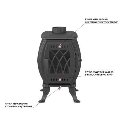 Печь-камин Везувий ВХ-05 Антрацит в Гродно