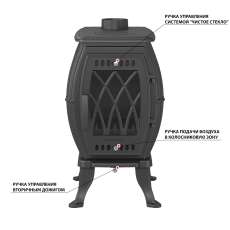 Печь-камин Везувий ВХ-09 Антрацит в Гродно