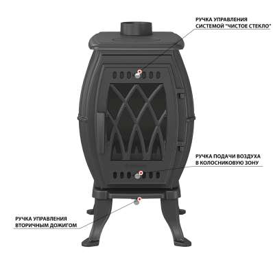 Печь-камин Везувий ВХ-09 Антрацит в Гродно