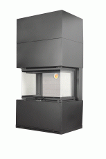 Камин Родос 800 ЧЕРНЫЙ шамот белый в Гродно