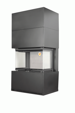 Камин Родос 800 ЧЕРНЫЙ шамот белый в Гродно