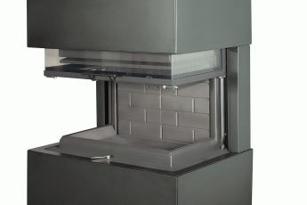 Камин Родос 800 ЧЕРНЫЙ шамот черный в Гродно