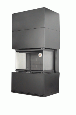 Камин Родос 800 ЧЕРНЫЙ шамот черный в Гродно